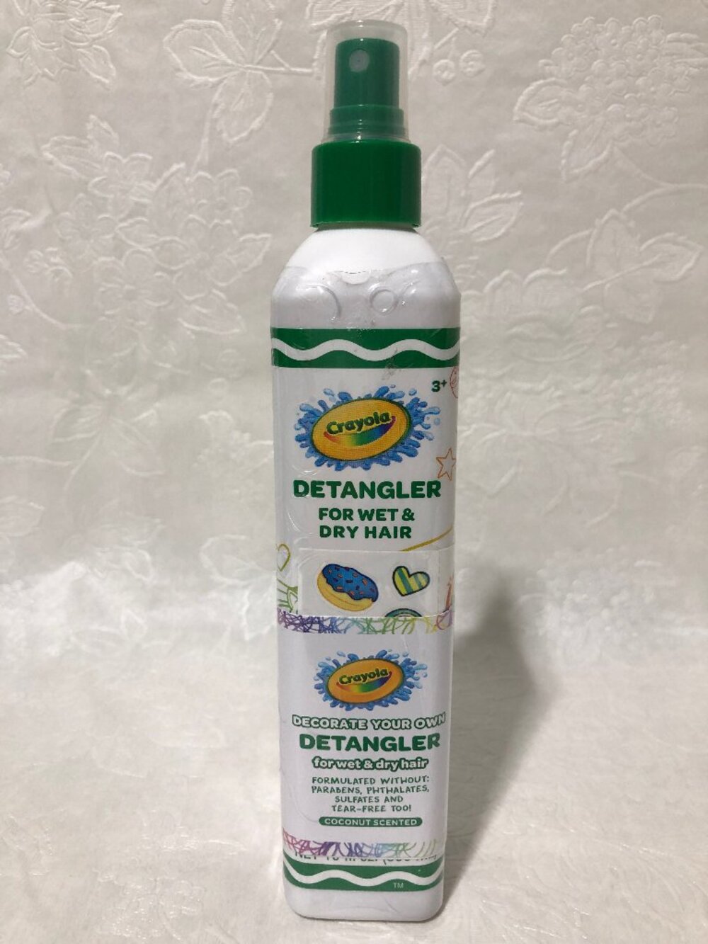 Kids Crayola Detangler Wet Dry hair Coconut Scented Decorate Label Rare HTF